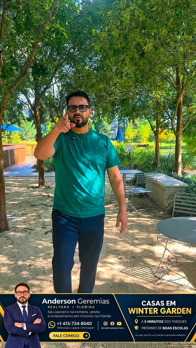 Anderson em um passeio por Winter Garden